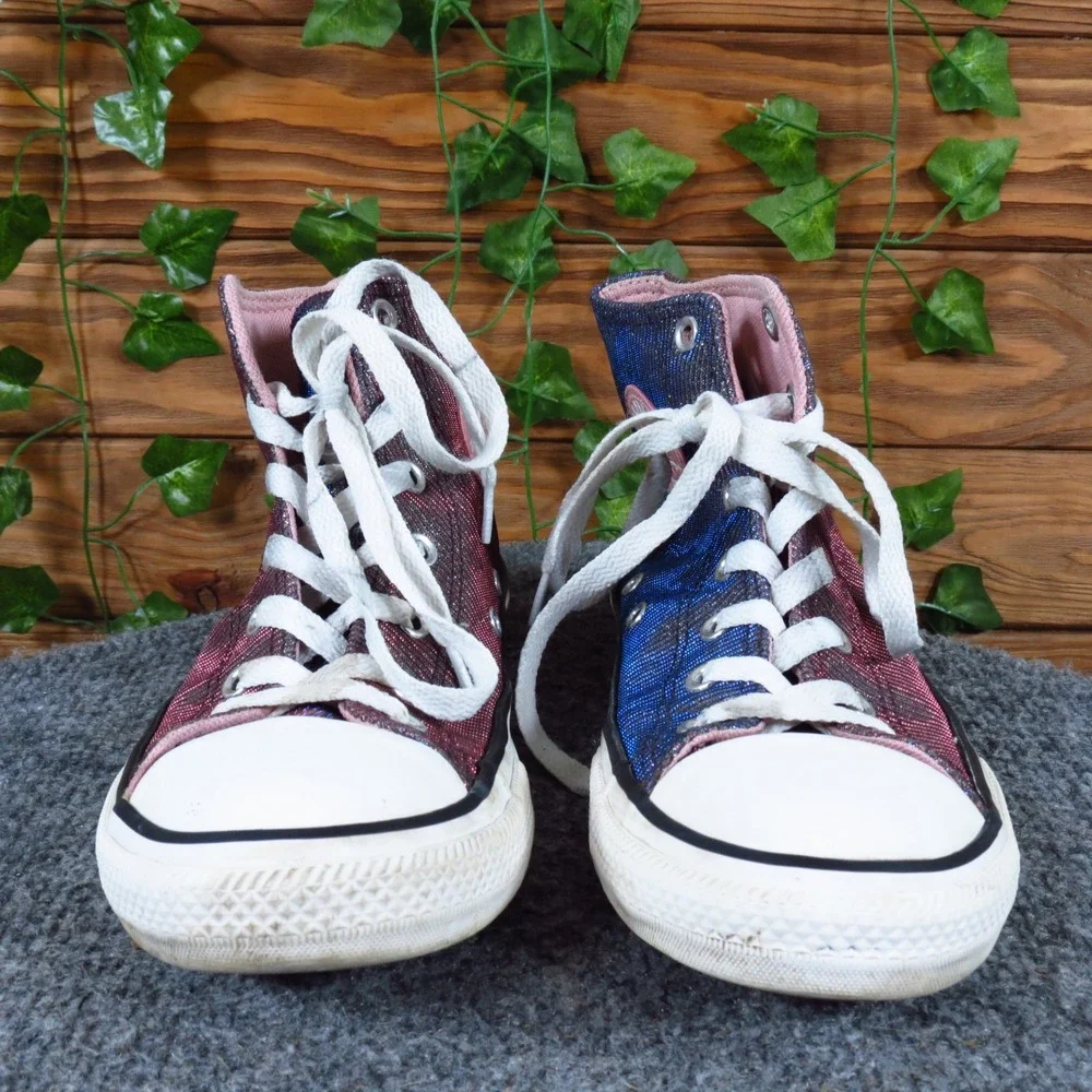 Converse Chuck Taylor All Star Kids High Top Sneaker Sz 3 School Pink Blue Ombre